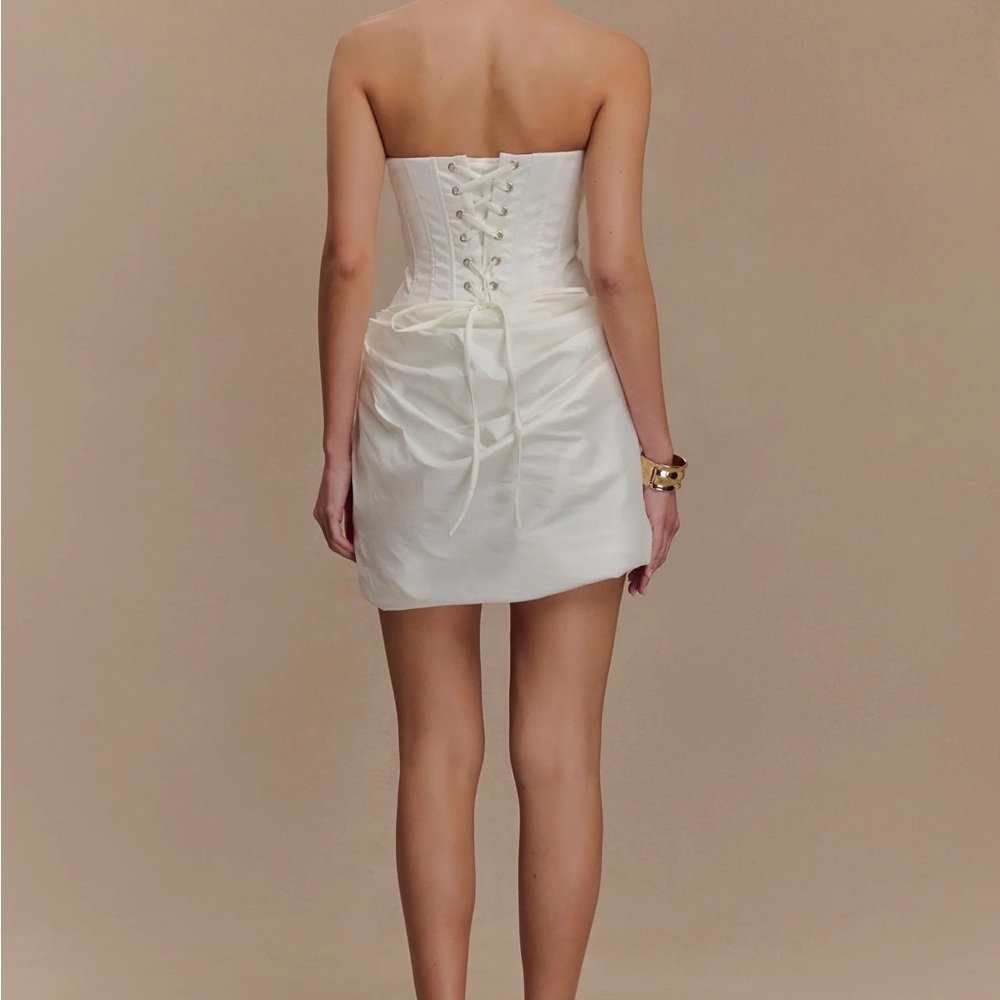 Meshki Sasha Taffeta Strapless Corset Mini Dress - Picture 2 of 4